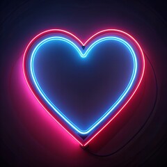 red heart on dark background