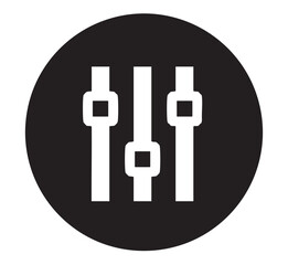 Black customization vector icon.