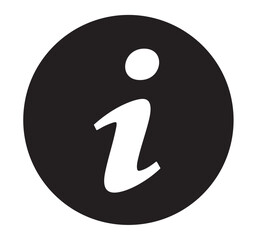 Black information vector icon.