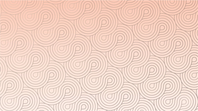 Seamless Japanese geometric pattern with interlocking square/circle spirals, inspired by the traditional sayagata motif