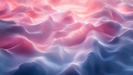 Fototapeta premium Ethereal Waves of Colorful Light in Soft Fluid Motion at Dusk