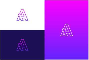 Initial AH Logo Design Vector
