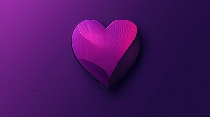 Obraz premium 3D Rendered Pixelated Heart in Pink and Purple Gradient
