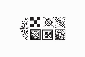 Ornament vector silhouette image made by adobe illustrator.