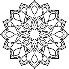 Elegant Mandala Art, Mandala
Intricate Symmetrical Pattern, Symmetry
Black and White Mandala, Monochrome
Ornamental Circular Design, Ornament
Detailed Line Art Mandala, Line Art
Floral-Inspired Mandal