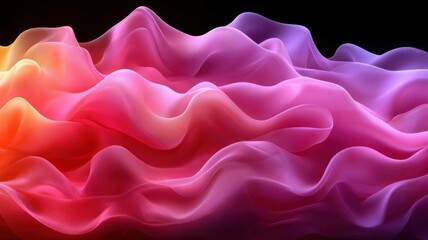 Obraz premium Colorful Flowing Abstract Waves in Soft Gradient Shades