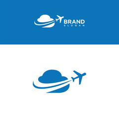 Cloud Travel Agency Logo Design Airplane, Flight, Journey, Sky