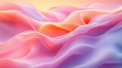 Obraz premium Abstract Waves of Soft Colors in Gentle Flowing Patterns