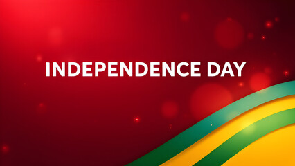 Gambia independence day poster design illustration, flag waving 18 February holiday.