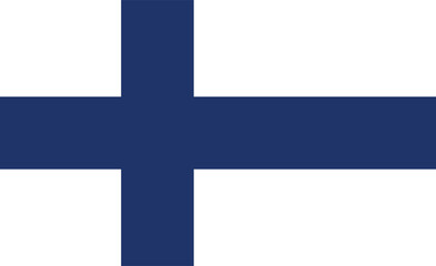 Finland flag official colors and proportion digital vector illustration. 