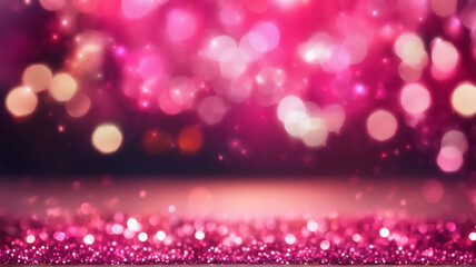 Ethereal Pink and White Bokeh Light Background

