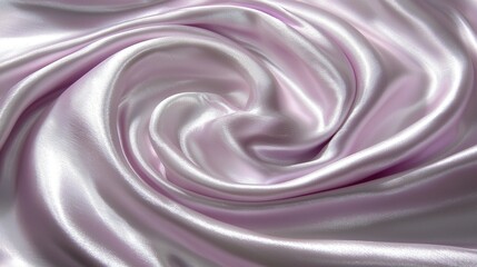 Closeup Of Light Purple Fabric Draped In Swirling Folds