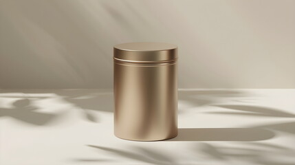 Realistic 3D Mockup of a Premium Metal Tin &ndash; Sleek Design & Custom Label Space