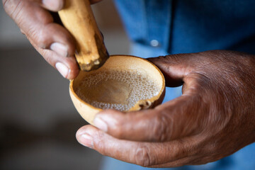 Perlado de Mezcal. Mezcal masters calculate the alcohol percentage of mezcal by looking at the...