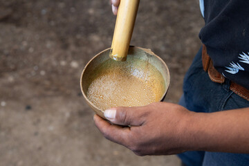 Perlado de Mezcal. Mezcal masters calculate the alcohol percentage of mezcal by looking at the...