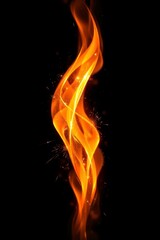 Fototapeta premium Fiery Orange Flame Abstract Background Image