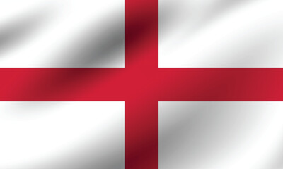 Fototapeta premium England flag official colors and proportion digital vector illustration. Pleated flag.