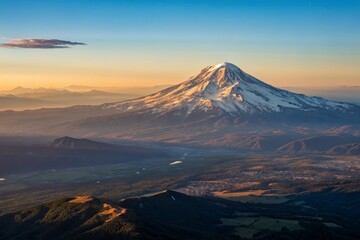 Ethereal Glow: Minimalist Aerial Landscape Photography - Rich, Broadcast Quality Image