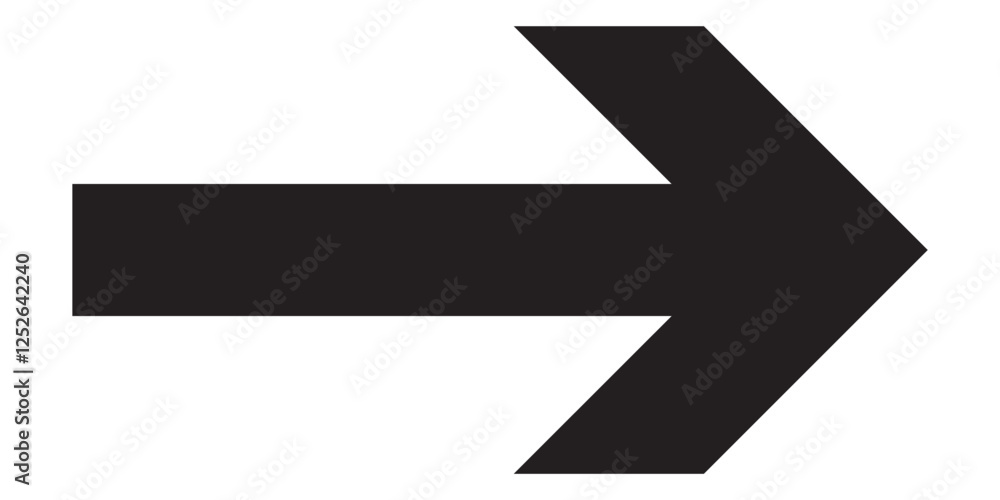 Poster long arrow. black arrow pointing right. black large arrow pointing right. bold thine long arrow. vec