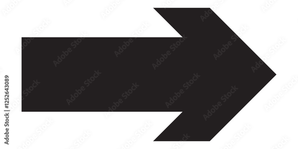 Poster long arrow. black arrow pointing right. black large arrow pointing right. bold thine long arrow. vec