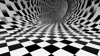 Complex visual illusion using gradients and shifting patterns.