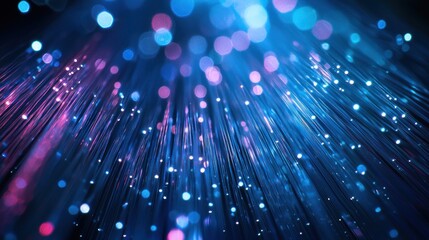 Close-up of fiber optic cables symbolizing high-speed internet.