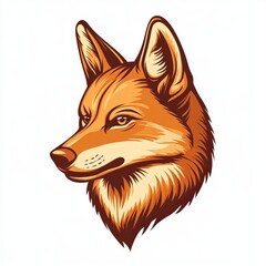 Naklejka premium red fox vector illustration
