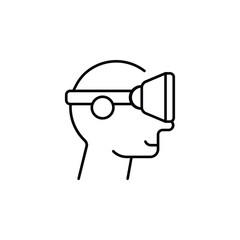 Virtual reality (VR) glass icon - flat design