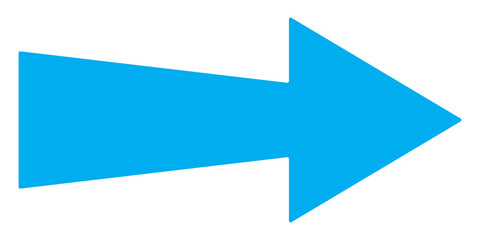Obraz premium Blue long arrow icon vector . Long arrow pointing right. big arrow icon .up arrow icon vector. arrow pointing to right. 