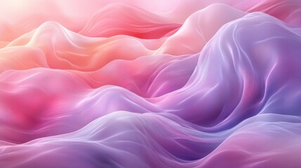 Obraz premium Soft Dreamy Waves of Colorful Fabric in Abstract Fluid Background