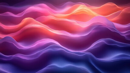 Abstract Waves of Colorful Light Flowing in Smooth Patterns