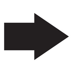 Long arrow. Black arrow pointing right. Black large arrow pointing right. Bold thine long arrow. Vector illustration. Long arrow icon Vector.  Long arrow isolated on white background.