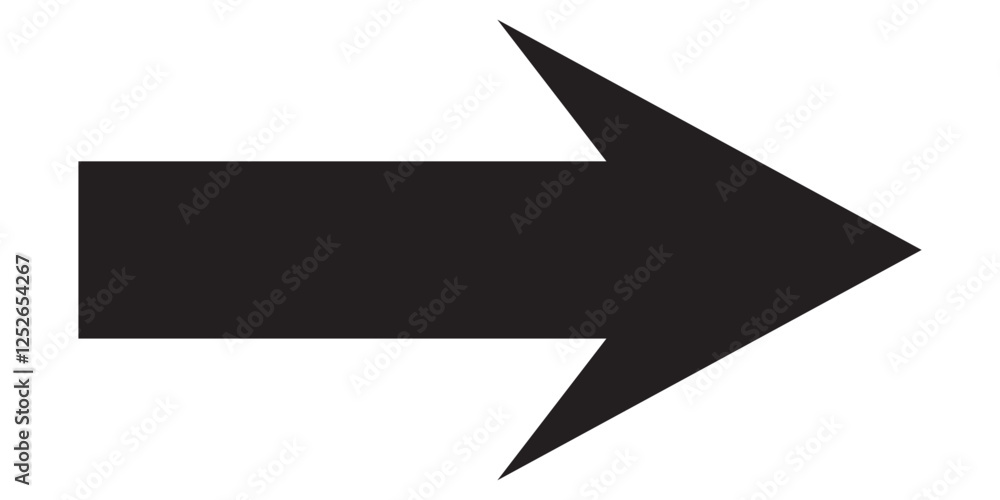Poster long arrow. black arrow pointing right. black large arrow. bold thine long arrow. long line arrow ve
