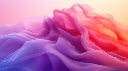 Obraz premium Soft Abstract Waves of Colorful Fabric Flowing Gently in Light