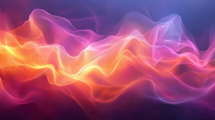 Obraz premium Colorful Abstract Waves of Light in Fluid Motion with Soft Gradients