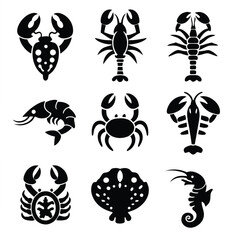 Vector Illustrations of Marine Life and Ocean Creatures