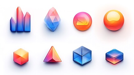 futuristic minimalist tech gadget icon set high resolution hd picture