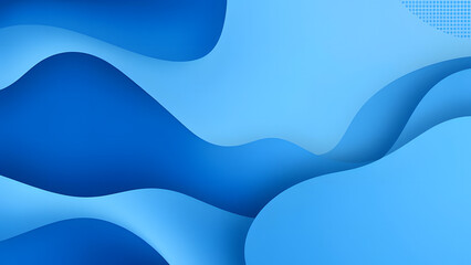 Fototapeta premium Abstract blue waves vector design element for wallpaper or background