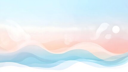 Abstract Pastel Waves Landscape Design
