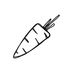 Carrot Veggie Simple Outline Design