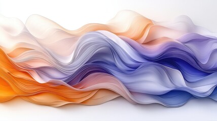 Fototapeta premium Abstract Waves of Colorful Fluid Layers in Soft Tones and Hues