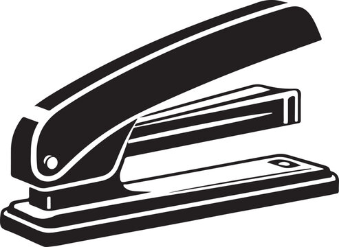 recommend clip art: Office Stapler Icon Vector – Black Silhouette on White