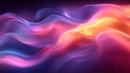 Abstract Colorful Wave Pattern with Gradient and Light Effects