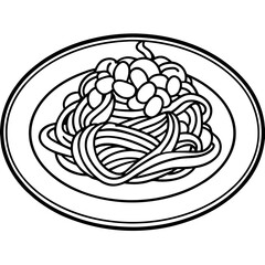 Spaghetti Bowl Line Art A Vector Approach