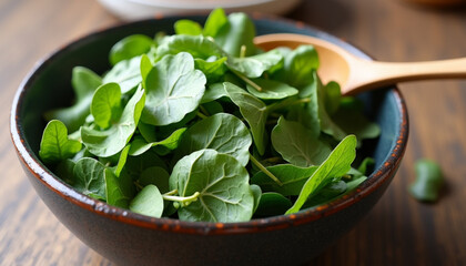 Green Leaves Close Up Still Life. AI Generation.