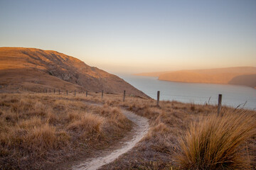 Sunset trails at Awaroa - Godley Head, Christchurch, NZ