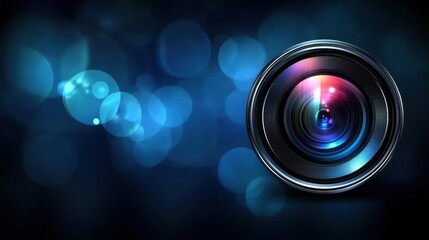 Camera lens bokeh background photography