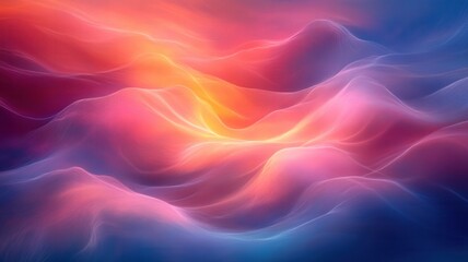 Obraz premium Vibrant Abstract Waves of Light in Soft Colors and Flowing Patterns
