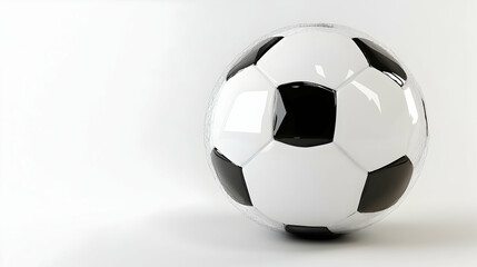 Soccer ball on white background, studio shot. Sports imagery