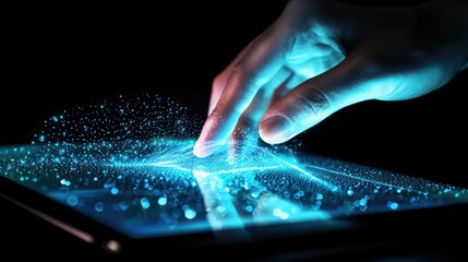 Wi-Fi connection being activated on a tablet.